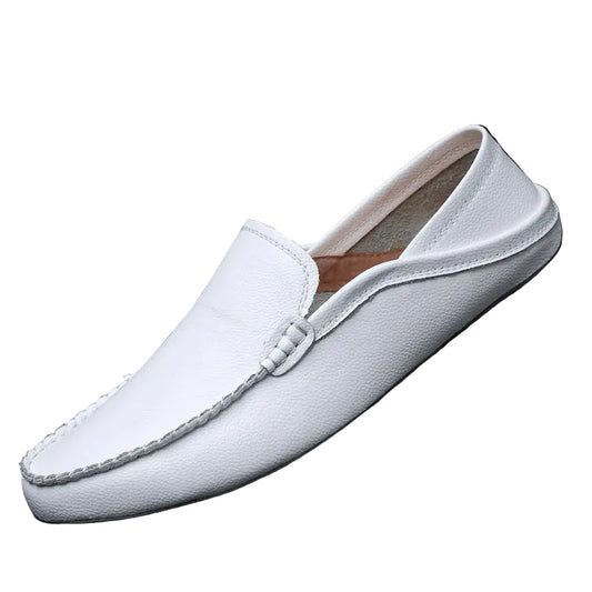 Mäns Läder Loafers för Körning 0