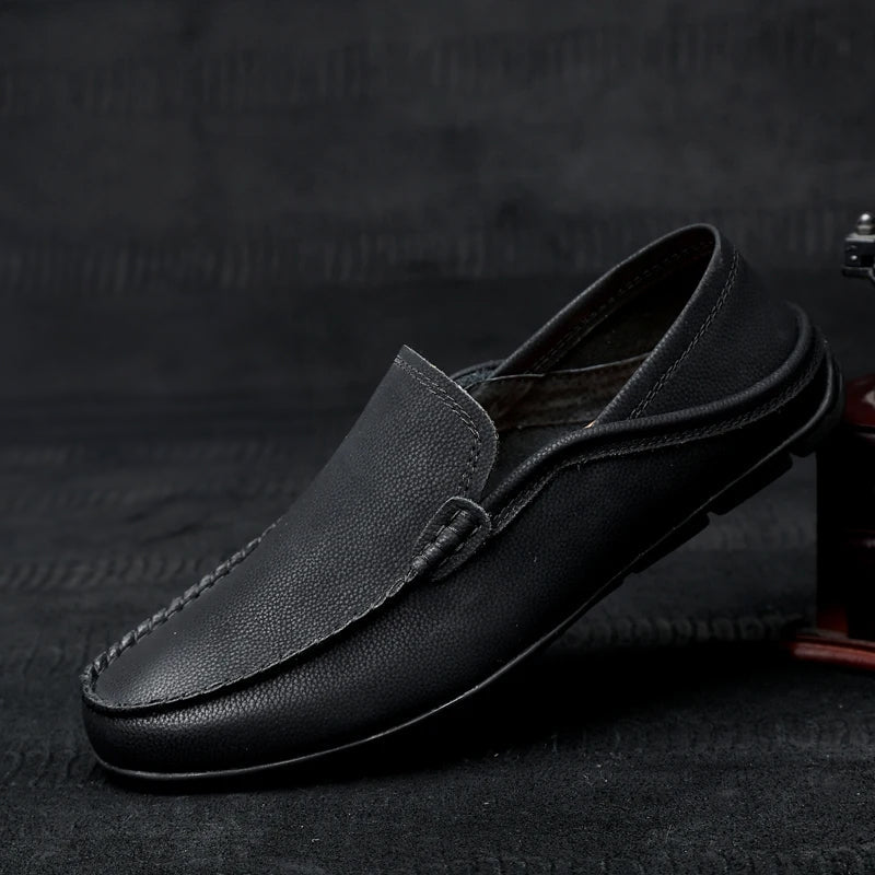 Mäns Läder Loafers för Körning 1