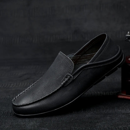 Mäns Läder Loafers för Körning 1
