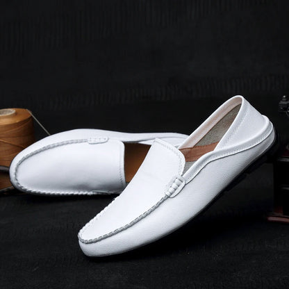 Mäns Läder Loafers för Körning 3