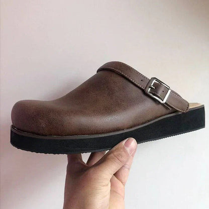 Mäns Lädertofflor Stiliga 6