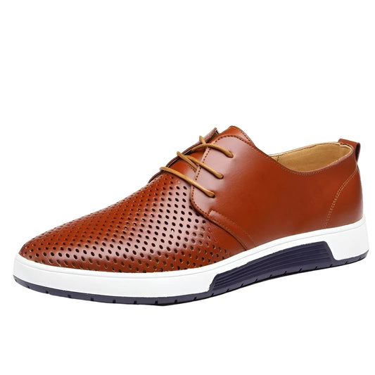 Mäns Låg Top Sneakers Perforerad Design 0