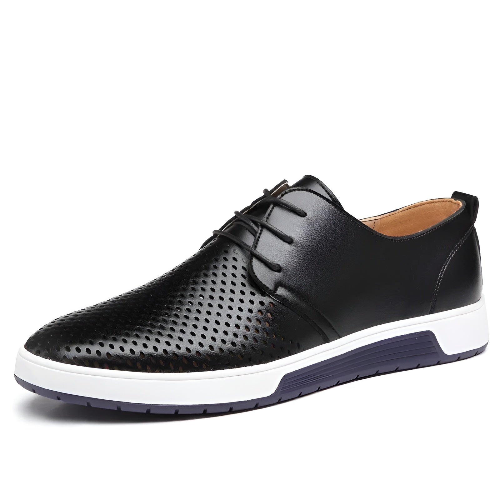 Mäns Låg Top Sneakers Perforerad Design 2