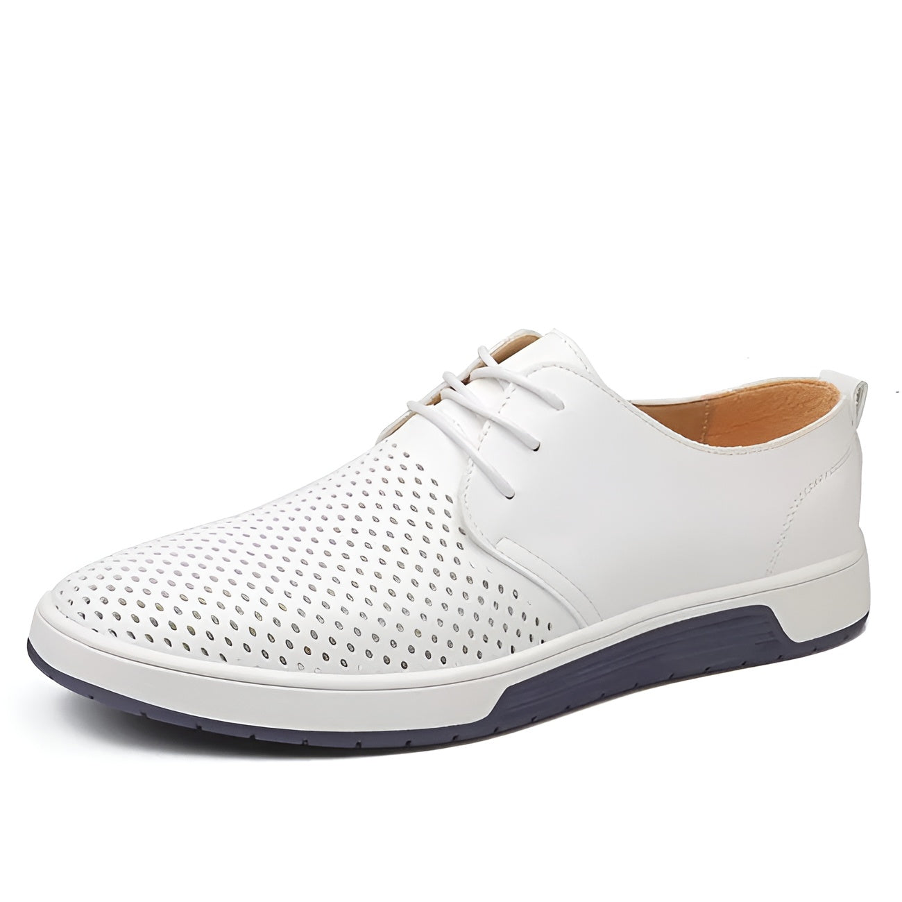 Mäns Låg Top Sneakers Perforerad Design 3