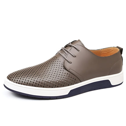 Mäns Låg Top Sneakers Perforerad Design 4