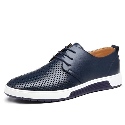 Mäns Låg Top Sneakers Perforerad Design 5