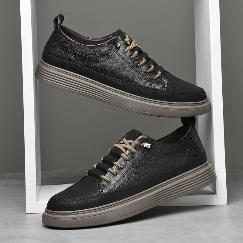 Mäns Låga Sneakers med Plattform 2