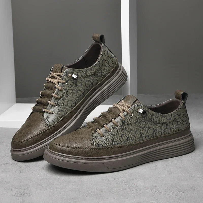 Mäns Låga Sneakers med Plattform 7