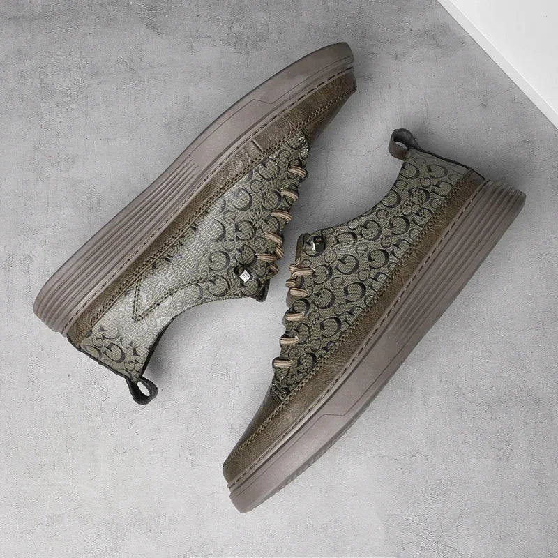 Mäns Låga Sneakers med Plattform 8