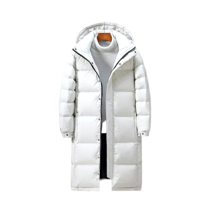 Mäns Lång Vinterkappa Puffer Parka Stilfull Design 0