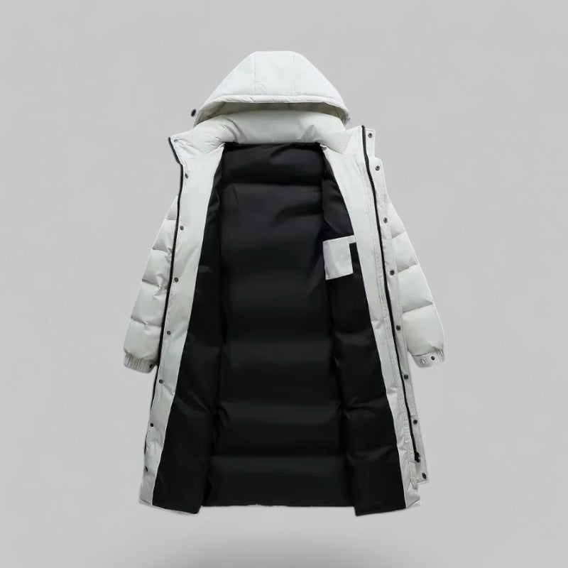 Mäns Lång Vinterkappa Puffer Parka Stilfull Design 1