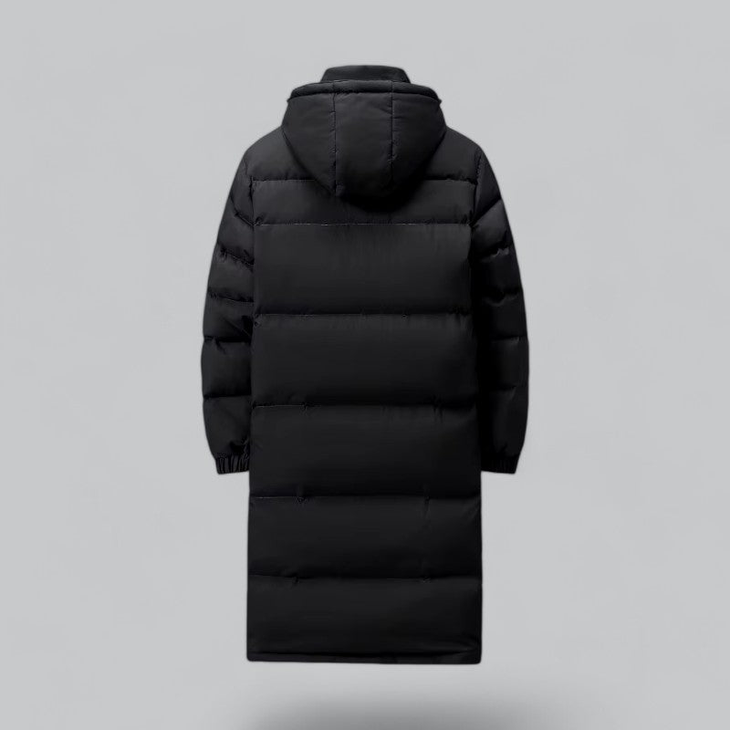 Mäns Lång Vinterkappa Puffer Parka Stilfull Design 5