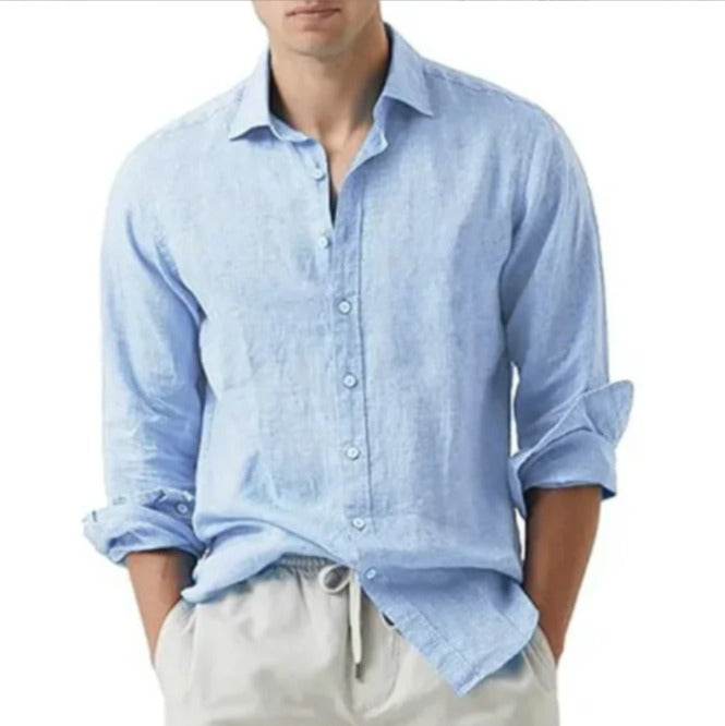 Mäns Lätt Skjorta Tidlös Stil 0