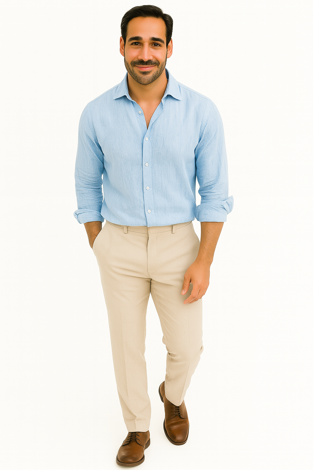 Mäns Lätt Skjorta Tidlös Stil 1