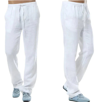 Mäns Linnebyxor Casual Stil 0
