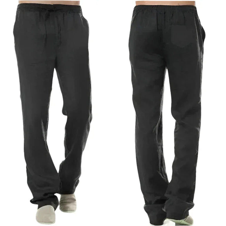 Mäns Linnebyxor Casual Stil 6