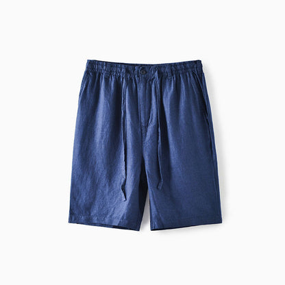 Mäns Linneshorts med Elastiskt Midjeband 0