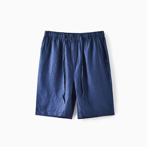 Mäns Linneshorts med Elastiskt Midjeband 0