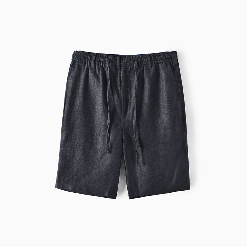Mäns Linneshorts med Elastiskt Midjeband 3