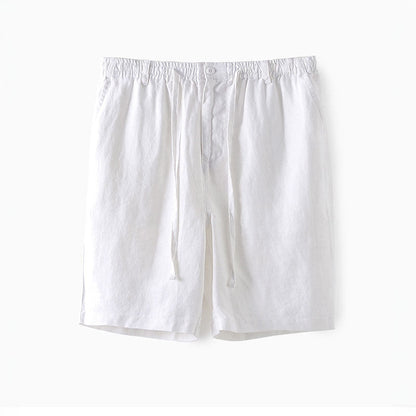 Mäns Linneshorts med Elastiskt Midjeband 4