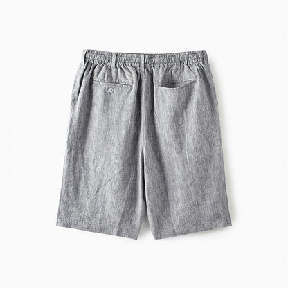 Mäns Linneshorts med Elastiskt Midjeband 6
