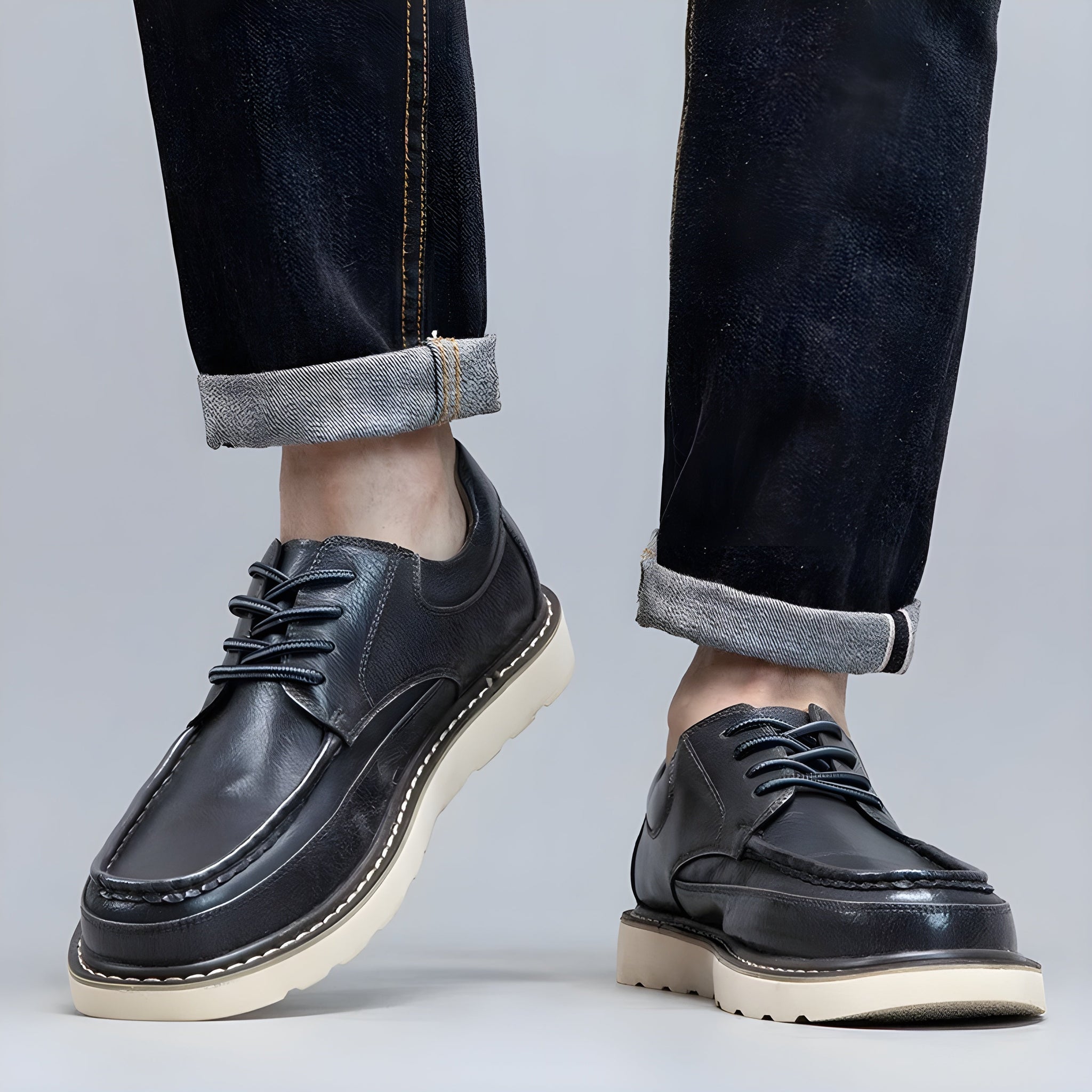 Mäns Loafers Lågprofil Retro Stil 1