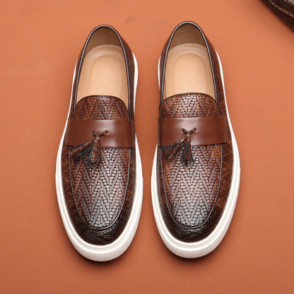 Mäns Loafers Med Tofsar Slip-On Stil 3