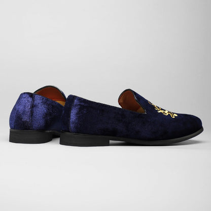 Mäns Loafers Slip-On med Gyllene Detaljer och Röd Innersula 1