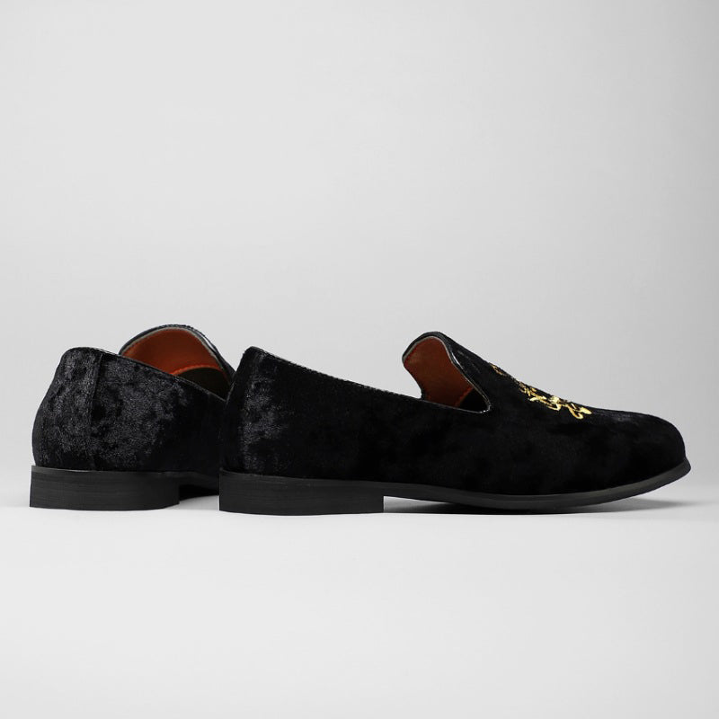 Mäns Loafers Slip-On med Gyllene Detaljer och Röd Innersula 3