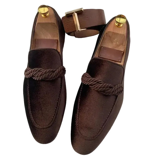 Mäns Loafers i Velvet Stil 0