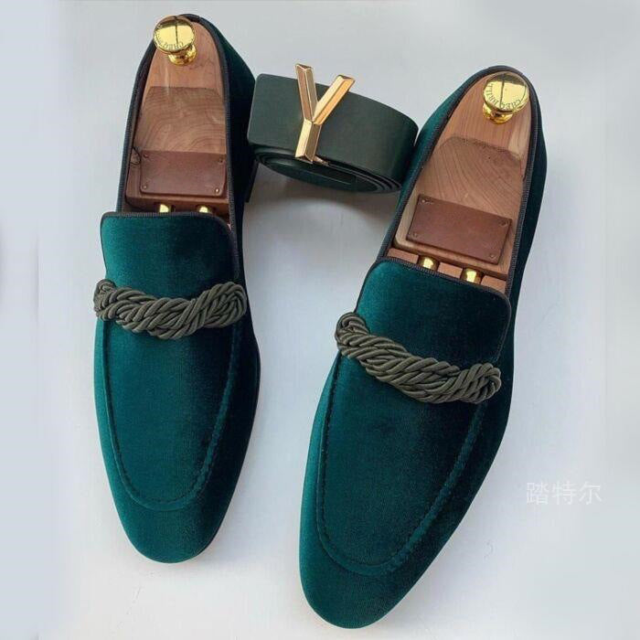 Mäns Loafers i Velvet Stil 1