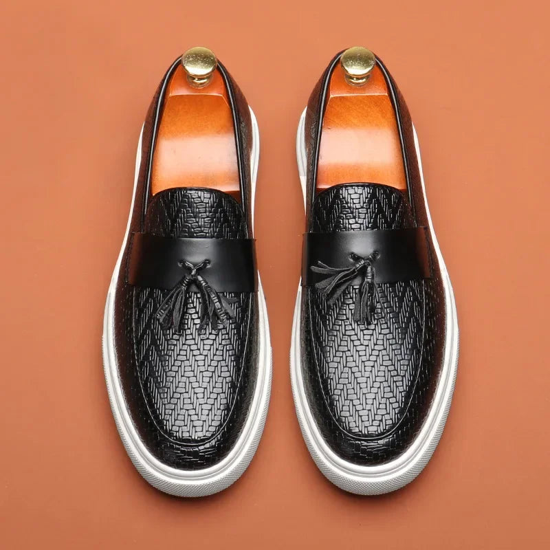 Mäns Loafers med Chevronväv 3