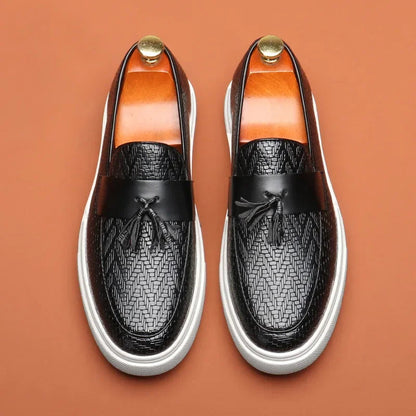 Mäns Loafers med Chevronväv 3
