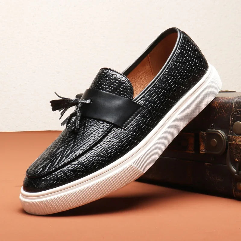 Mäns Loafers med Chevronväv 5