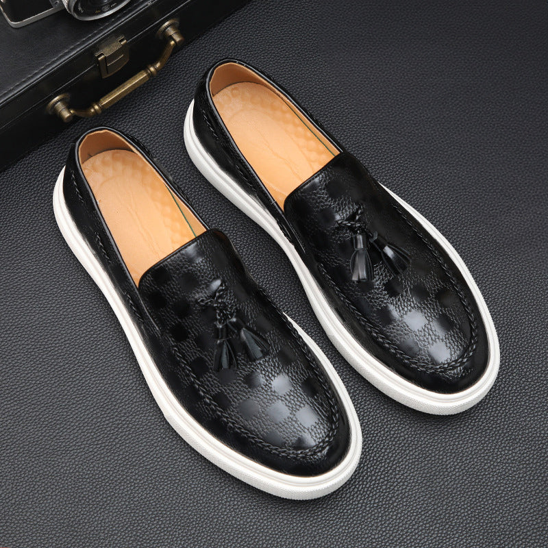 Mäns Loafers med Präglad Textur och Tofs 2