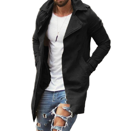 Mäns Mellanlång Jacka Slim Fit 0