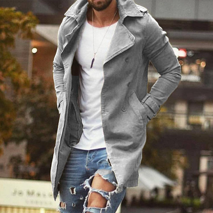Mäns Mellanlång Jacka Slim Fit 1