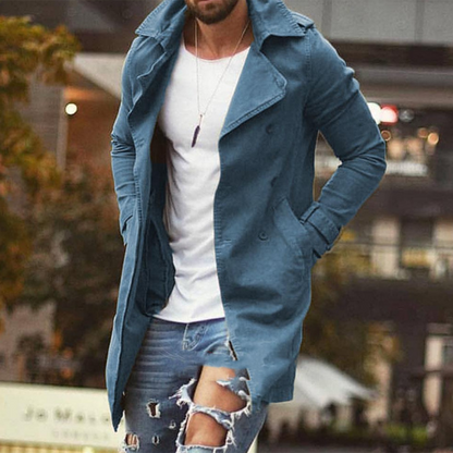 Mäns Mellanlång Jacka Slim Fit 2