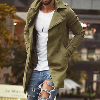 Mäns Mellanlång Jacka Slim Fit 3