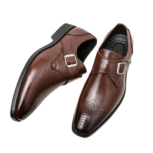 Mäns Monk Strap Dress Shoes Klassisk Stil 0