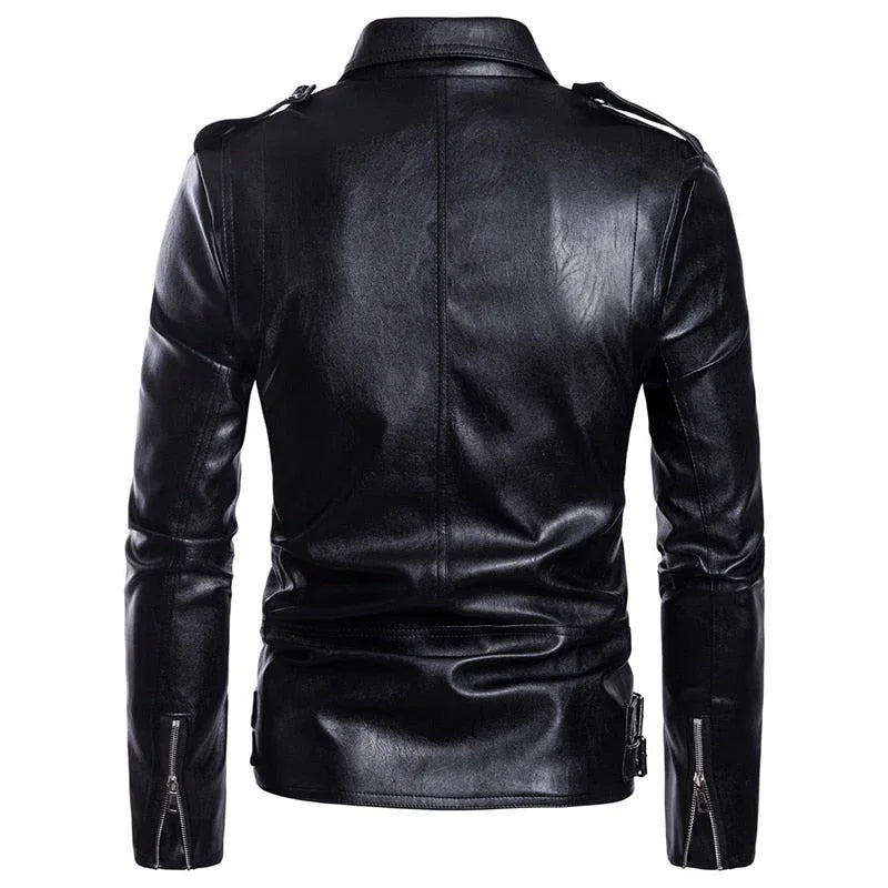 Mäns Motorcykeljacka Stilig Design 2