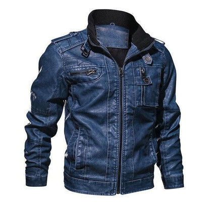 Mäns Motorcykeljacka Trendig Casual Stil 0
