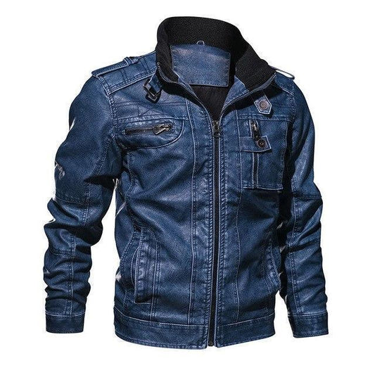 Mäns Motorcykeljacka Trendig Casual Stil 0