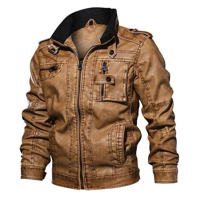 Mäns Motorcykeljacka Trendig Casual Stil 2