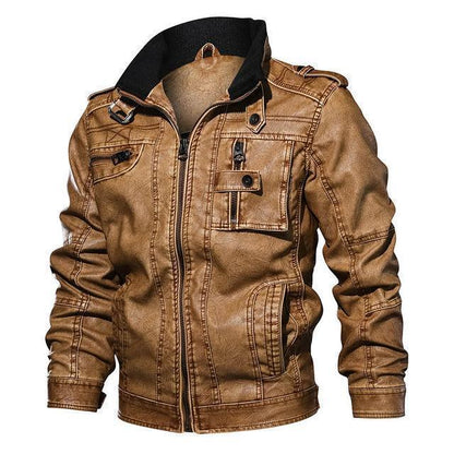 Mäns Motorcykeljacka Trendig Casual Stil 2
