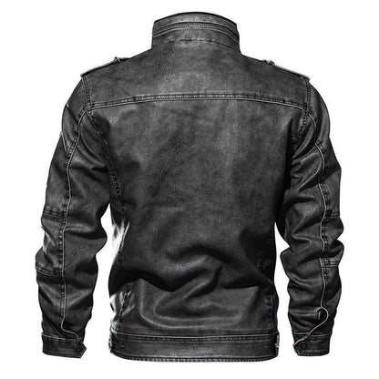 Mäns Motorcykeljacka Trendig Casual Stil 3