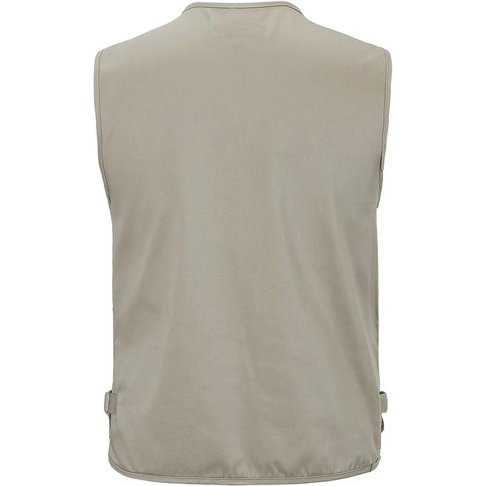 Mäns Multifunktionell Utomhusväst med Flera Fickor 4