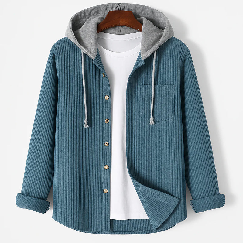 Mäns Overshirt med Huva i Manchesterstil 0