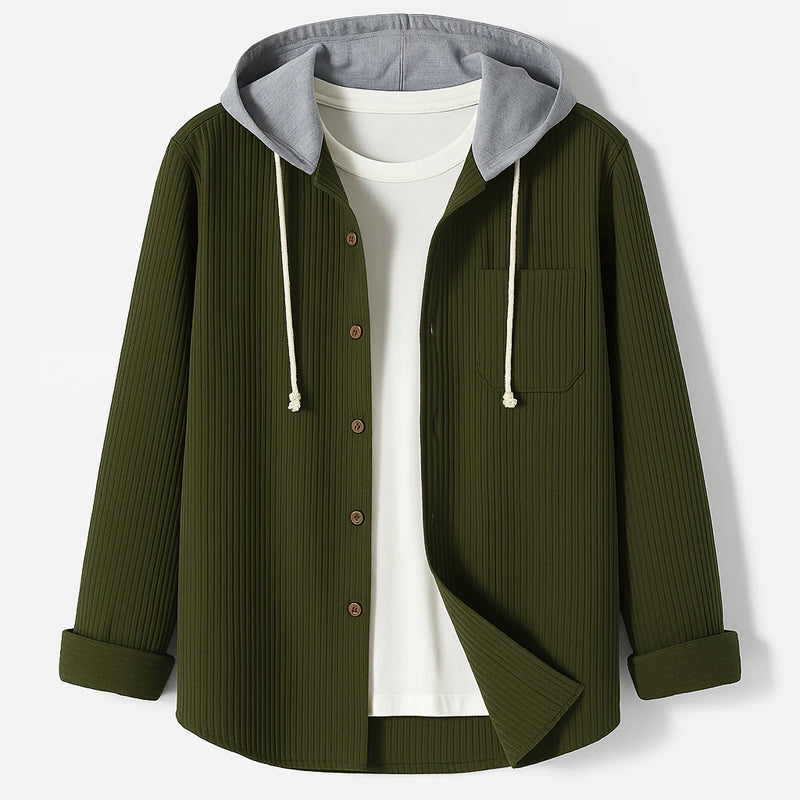 Mäns Overshirt med Huva i Manchesterstil 2