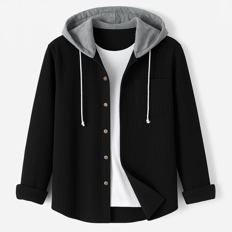 Mäns Overshirt med Huva i Manchesterstil 4